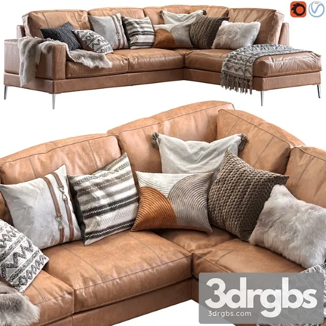 Capri sectional sofa  2 3D Model Free
