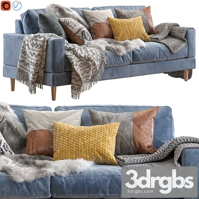 Capri sofa 210 cm  2 3D Model Free