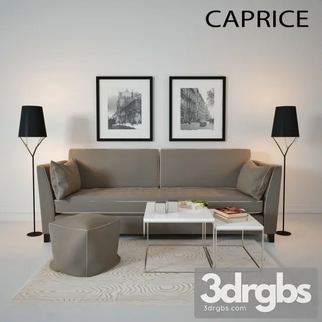 Caprice Sofa 01 3D Model Free