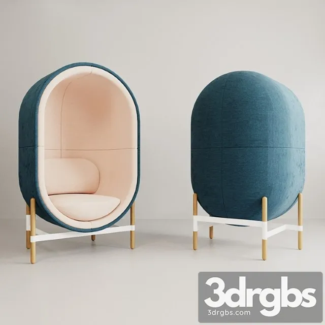 Capsule chair sofa 3D Model Free