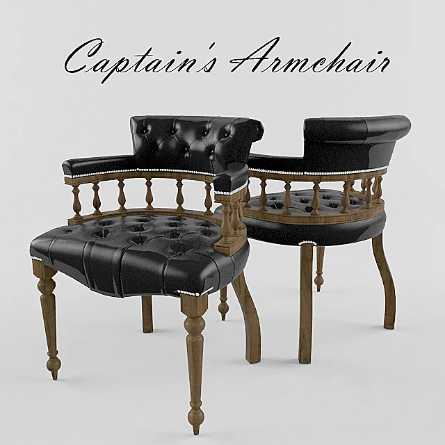Captain's Armchair 3D Model