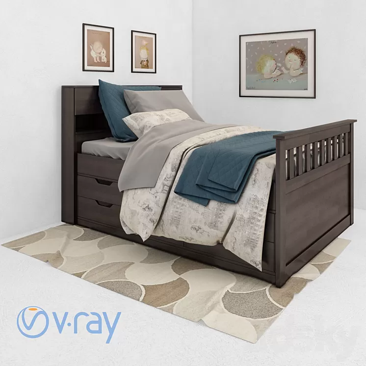 Captain's Bed 3D Model