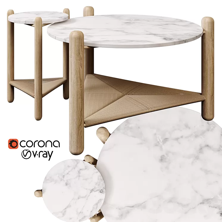 Captain's Table White 3D Model