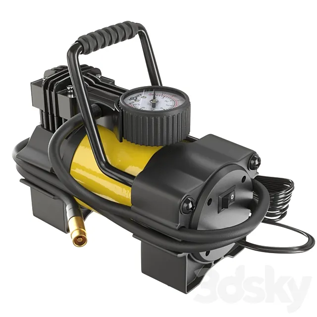 Car compressor 3D Model