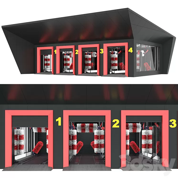 Car wash 3D Model