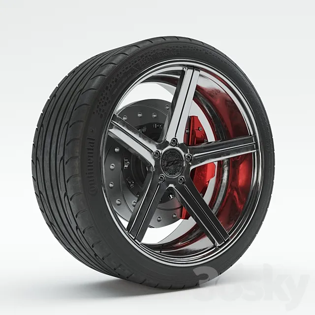 Car wheel 3D Model