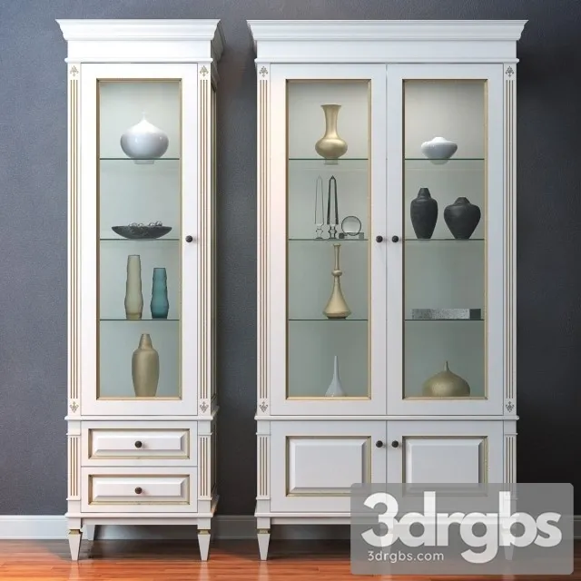 Cara Hardwood Cabinet 3D Model Free