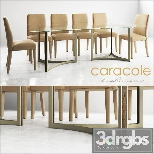 Caracole Artisans Table and Chair 3D Model Free