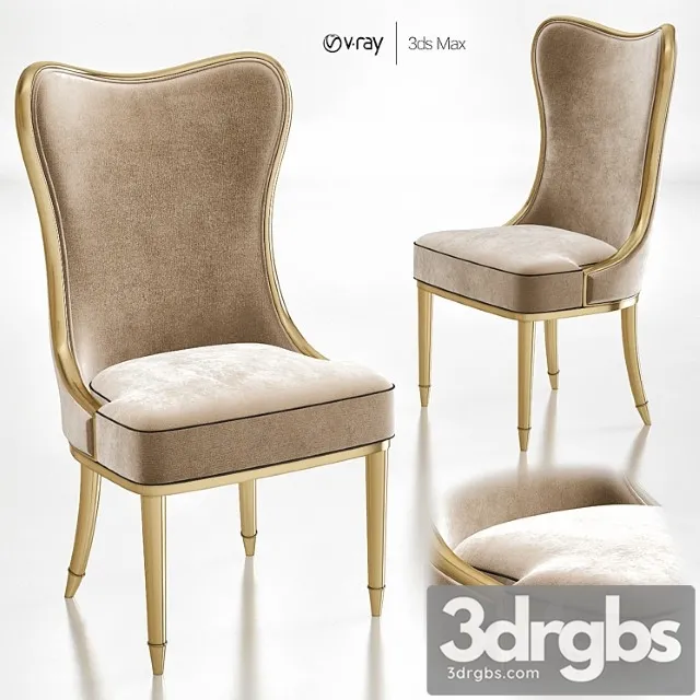 Caracole carlile dining chair 2 3D Model Free