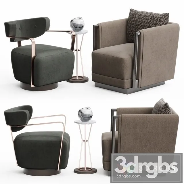 Caracole Chair Set 3D Model Free