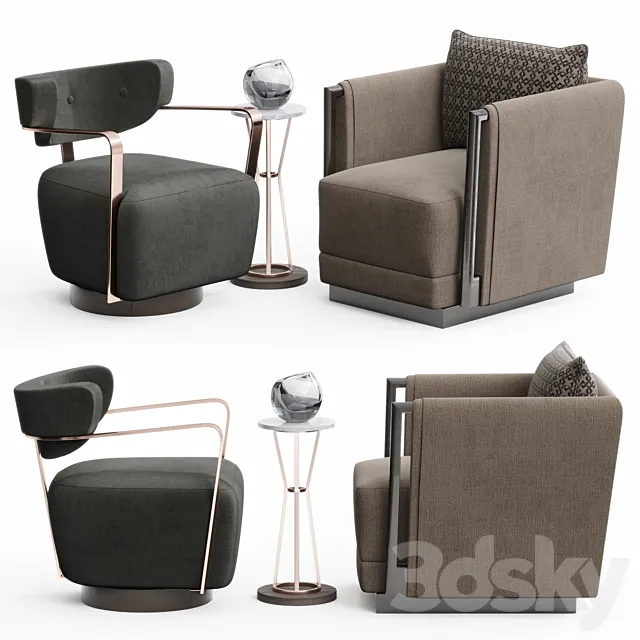 Caracole Chair Set 3DModel