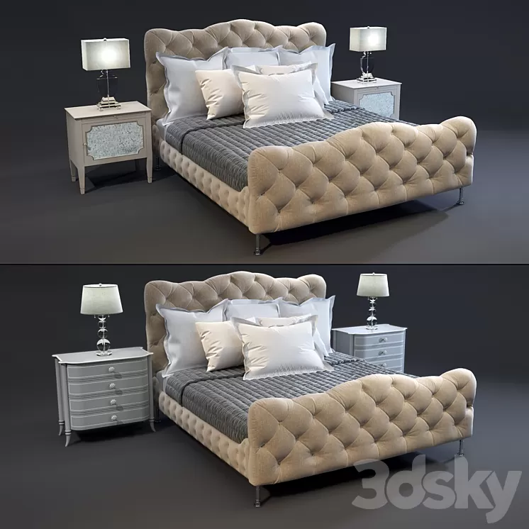Caracole Classic bed set 3D Model