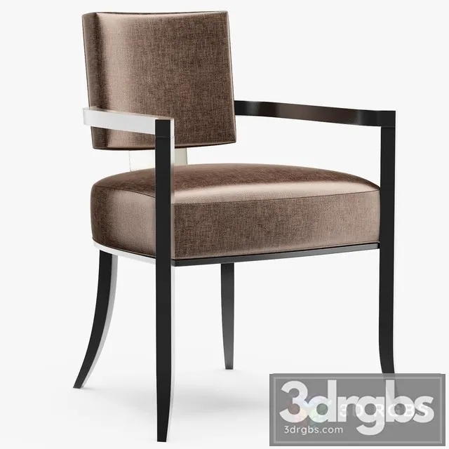 Caracole Classic Sateen Upholstered Dining Chair 3D Model Free