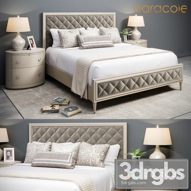Caracole Diamond Bed 3D Model Free