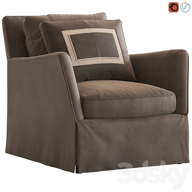 Caracole fair and square armchair 3D Model