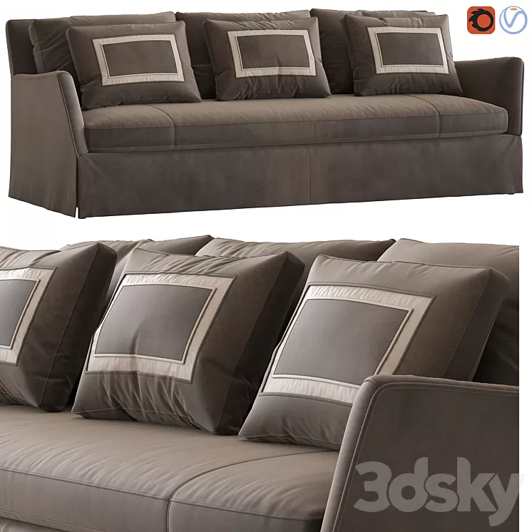 Caracole fair and square sofa 3D Model