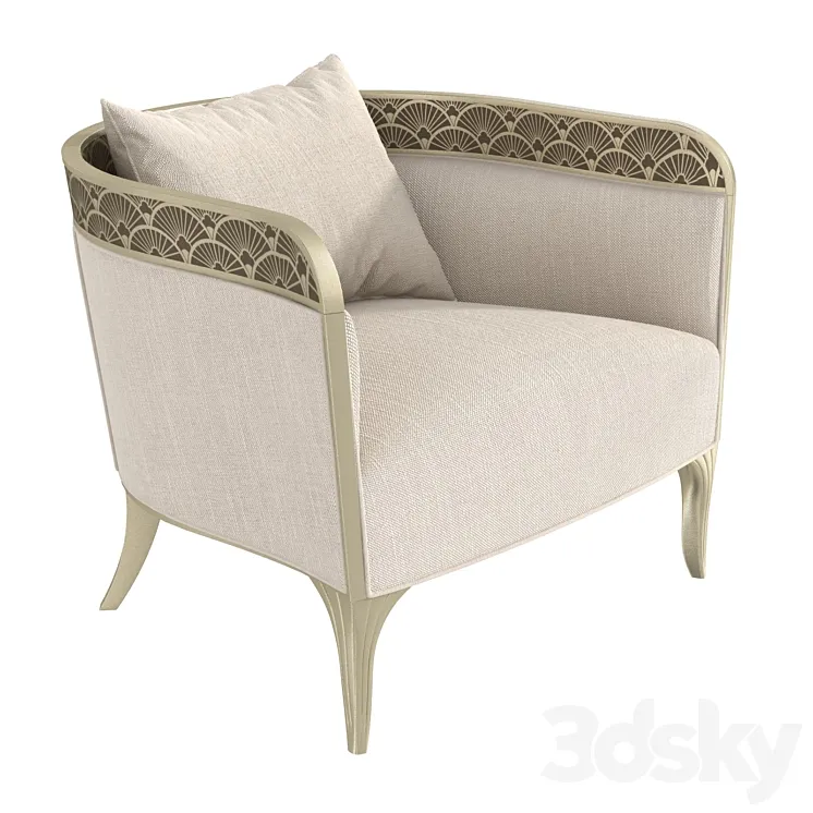 Caracole Lilian Accent Chair 3D Model Free