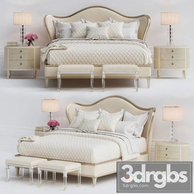 Caracole Neoclassic Luxury Bed 3D Model Free