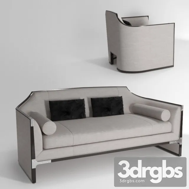 Caracole Simply Put Sofa Armchair 3D Model Free