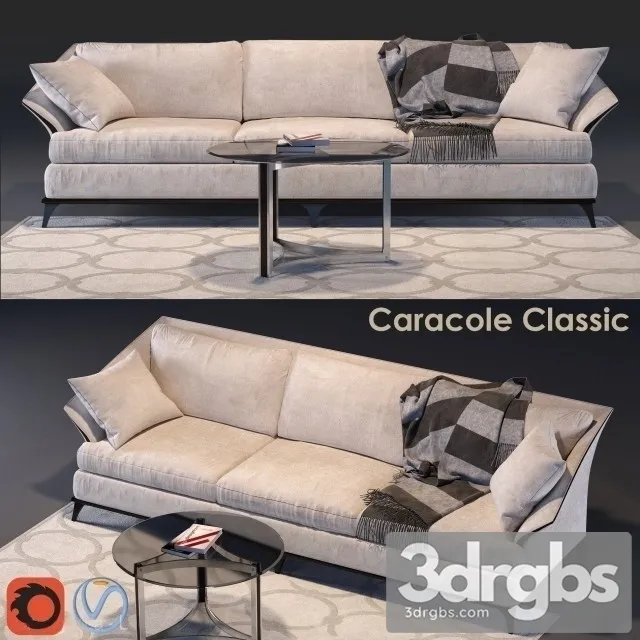 Caracole Sofa 01 3D Model Free