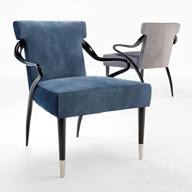 CARACOLE UPHOLSTERY SWOOSH CHAIR 3D Model