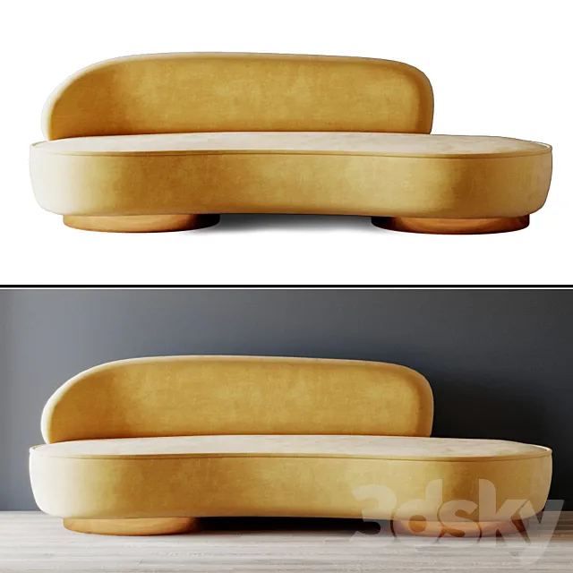 Caramel Softness sofa 3D Model