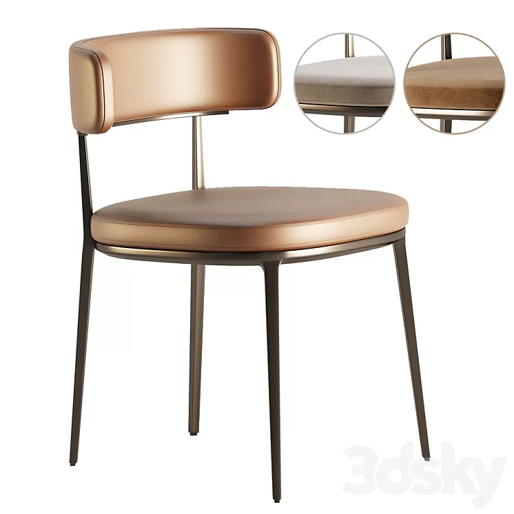 CARATOS Chair with armrests By Maxalto 3D Model Free