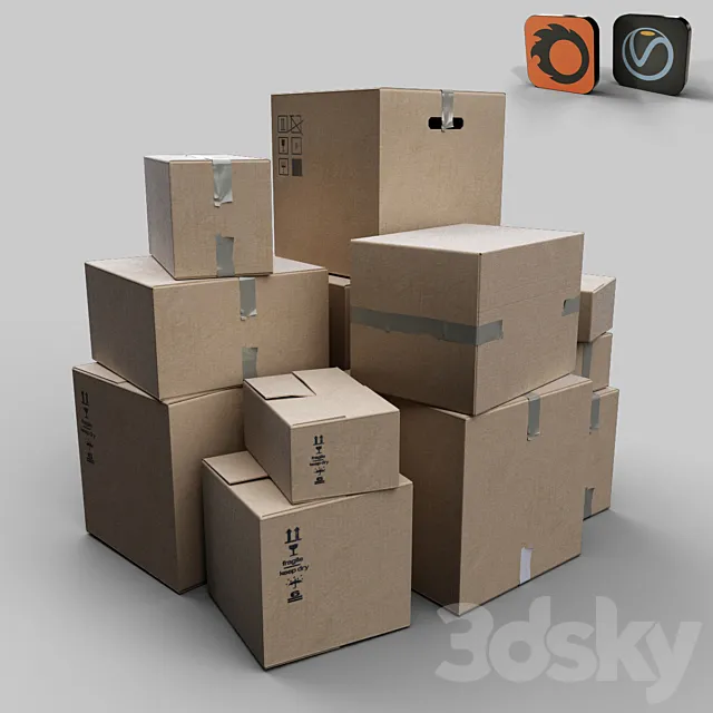 cardboard Box 3D Model