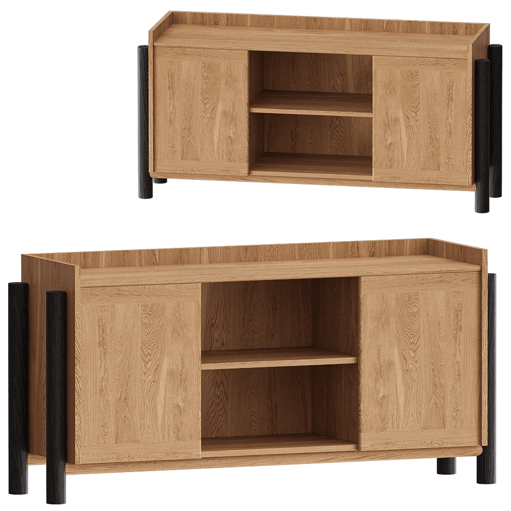 Carel Woodworks - Chest of drawers Steekla Credenza 3D Model