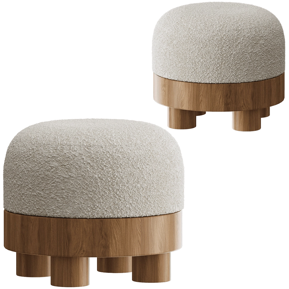 Carel Woodworks - Pouf Gizmo 3D Model