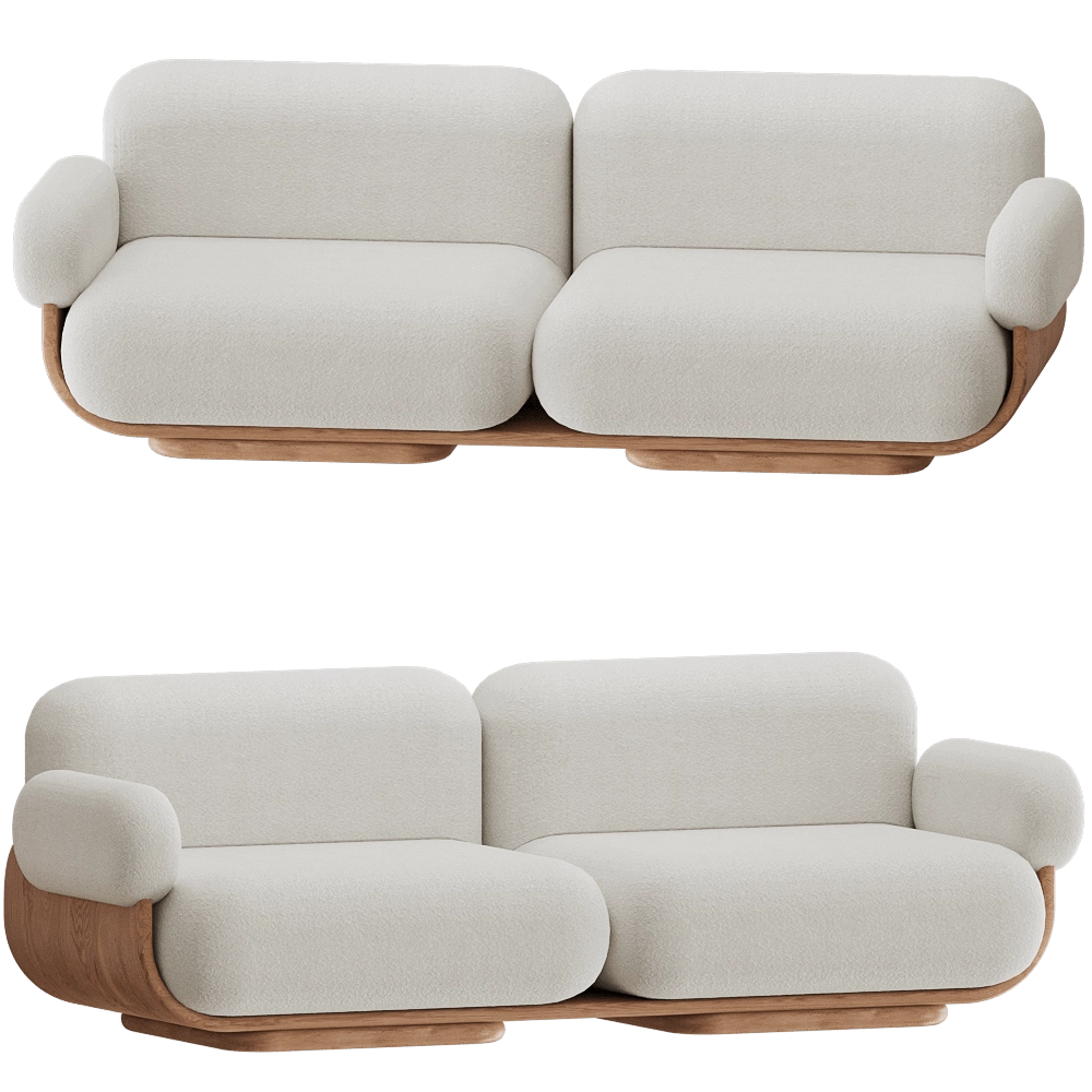Carel Woodworks - Sofa Cannoli 3D Model