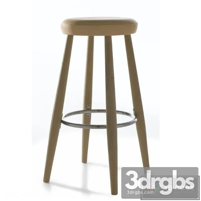 Carl Hansen CH58 Counter Stool Oak 3D Model Free