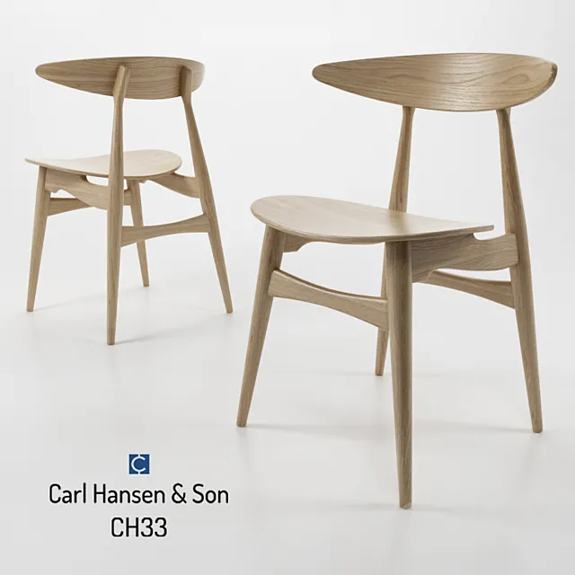 Carl Hansen & Son CH33 3D Model