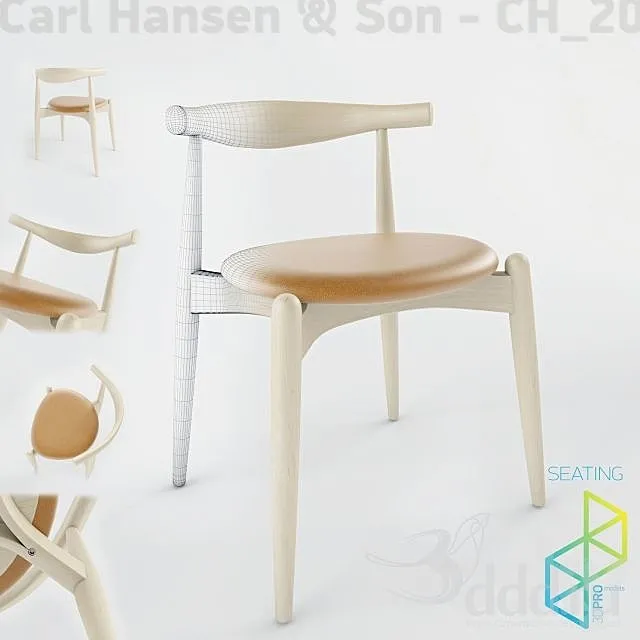 Carl HansenSon CH20 Elbow chair 3D Model