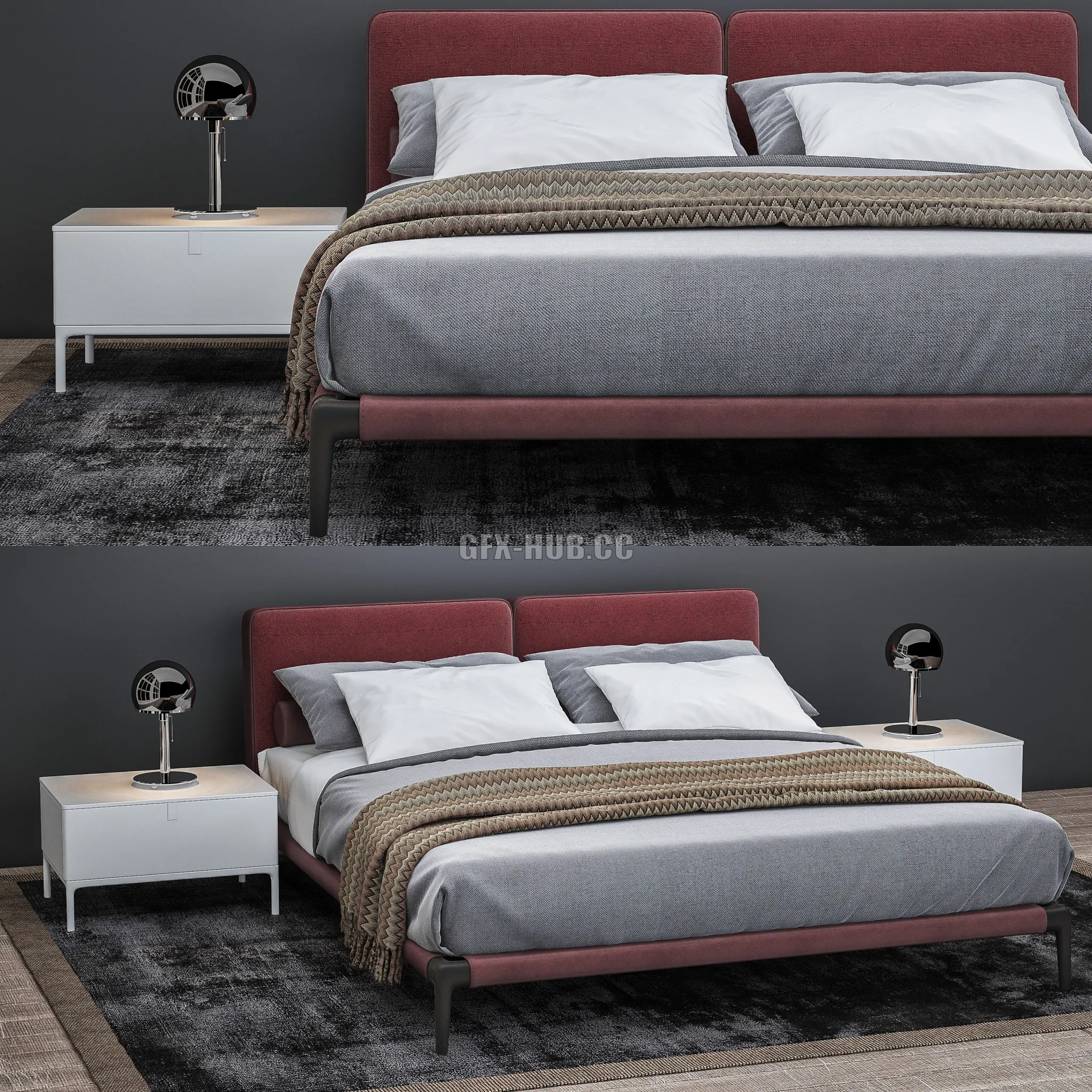 Carlo Colombo bed 3D Model