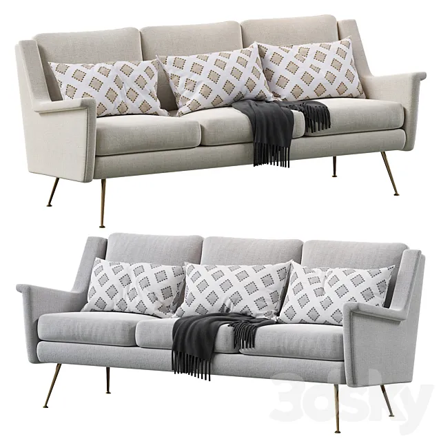 Carlo Mid-Century Sofa (77.5 ") 3DModel