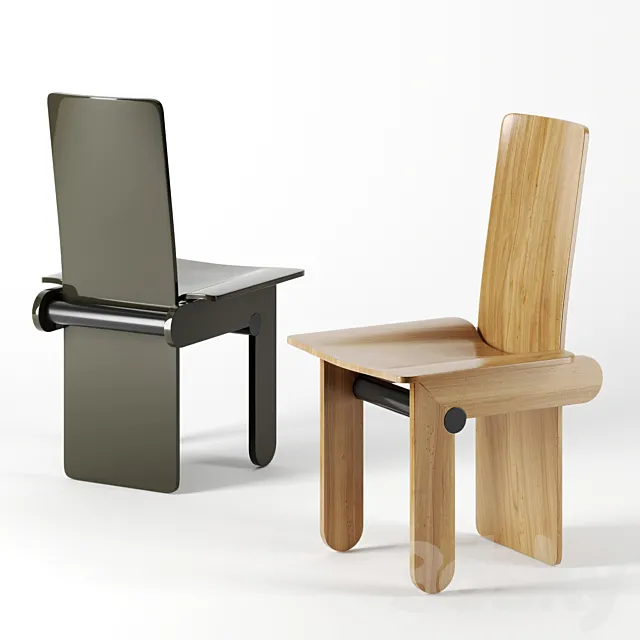 Carlo Scarpa Dining Chairs for Gavina - 1974 3DModel