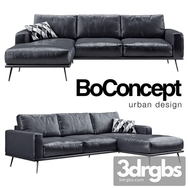Carlton Black Sofa 01 3D Model Free