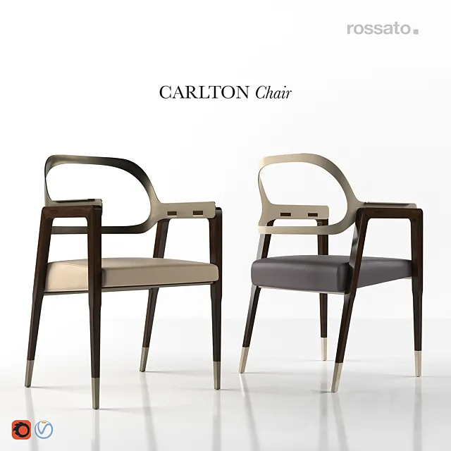 Carlton Dinning Chair by ROSSATO 3DModel