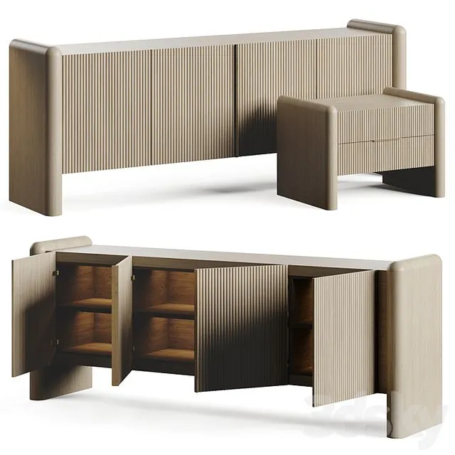 Carlyle Collective ELEMENTS 6.1 WOOD CREDENZA 3D Model