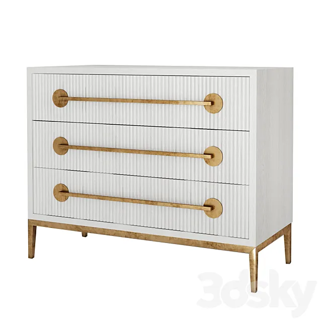 Carlyle Three-Drawer Chest 3DModel