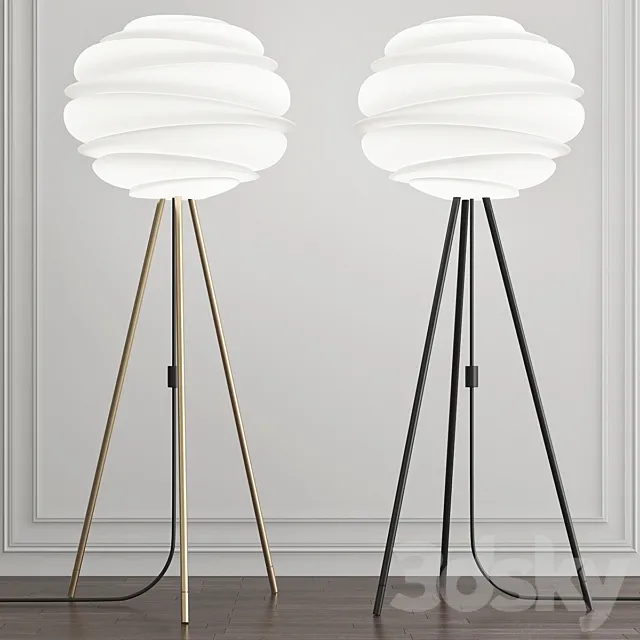 Carmina Matte Black Floor Lamp by Umage 3DModel