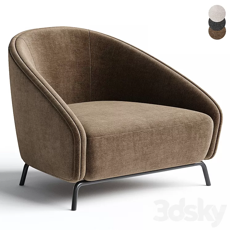 CARNABY | Armchair By PRADDY 3D Model Free
