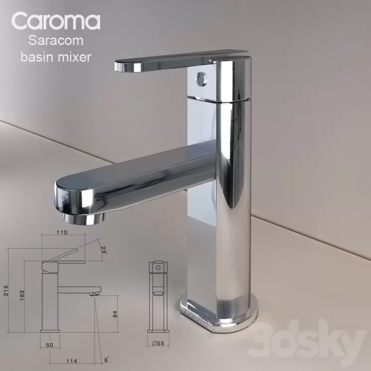 Caroma Saracom mixer 3D Model