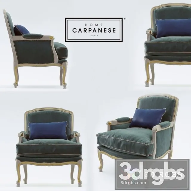 Carpanese Blue Armchair 3D Model Free