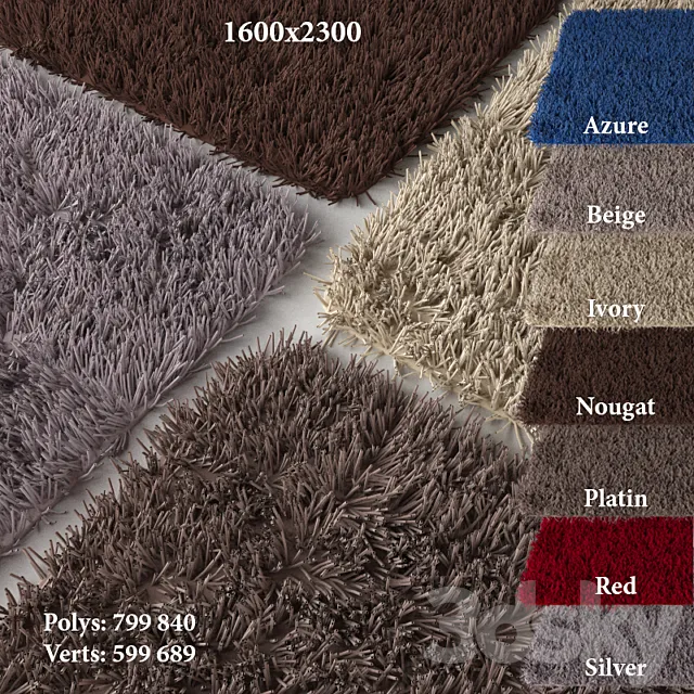 Carpet 1600h2300 Collie (7 colors) 3D Model