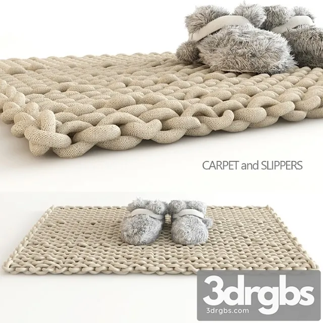 Carpet and Slippers 3D Model Download