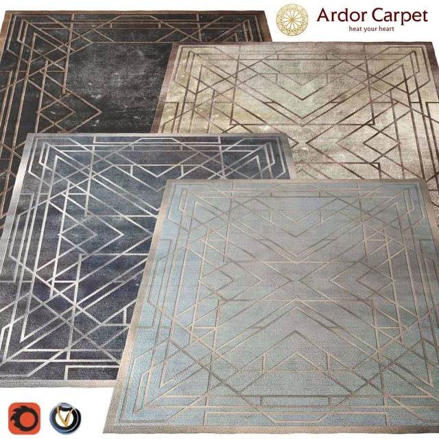 Carpet Ardor (Echelle) 2400h3000 (4 colors) 3D Model