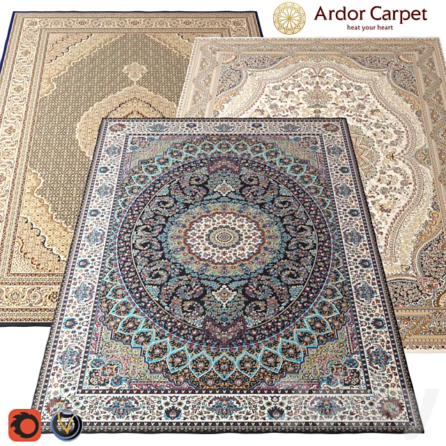 Carpet Ardor (Traditional) 2400h3000 (3 colors) Part 2 3D Model