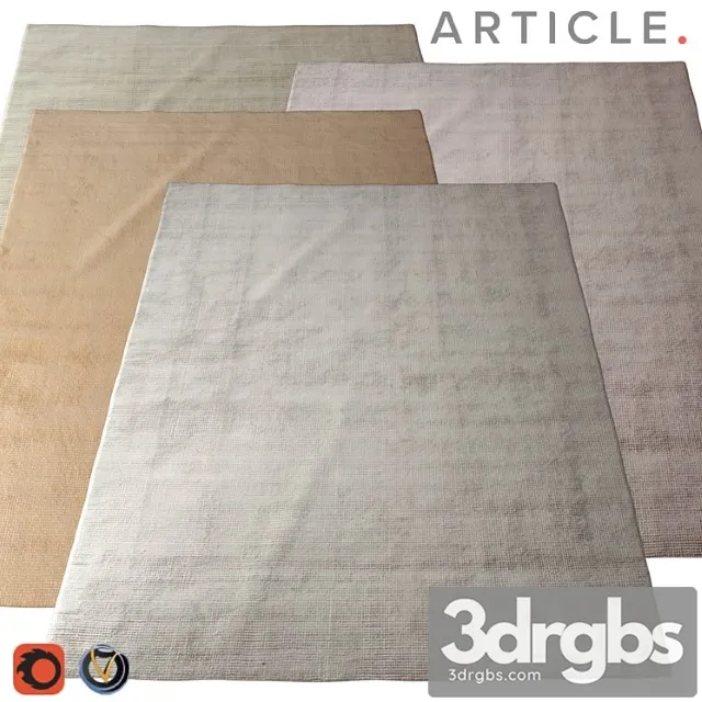 Carpet article (sheena) 2400х3000 (4 colors) 3D Model Free